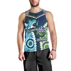Custom Rugby Sharks and Raiders Men Tank Top 2026 Together Aboriginal Polynesian Pattern