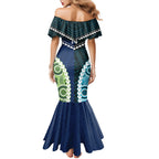 Custom Rugby Sharks and Raiders Mermaid Dress 2026 Together Aboriginal Polynesian Pattern