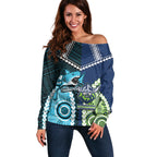 Custom Rugby Sharks and Raiders Off Shoulder Sweater 2026 Together Aboriginal Polynesian Pattern