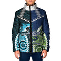 Custom Rugby Sharks and Raiders Padded Jacket 2026 Together Aboriginal Polynesian Pattern