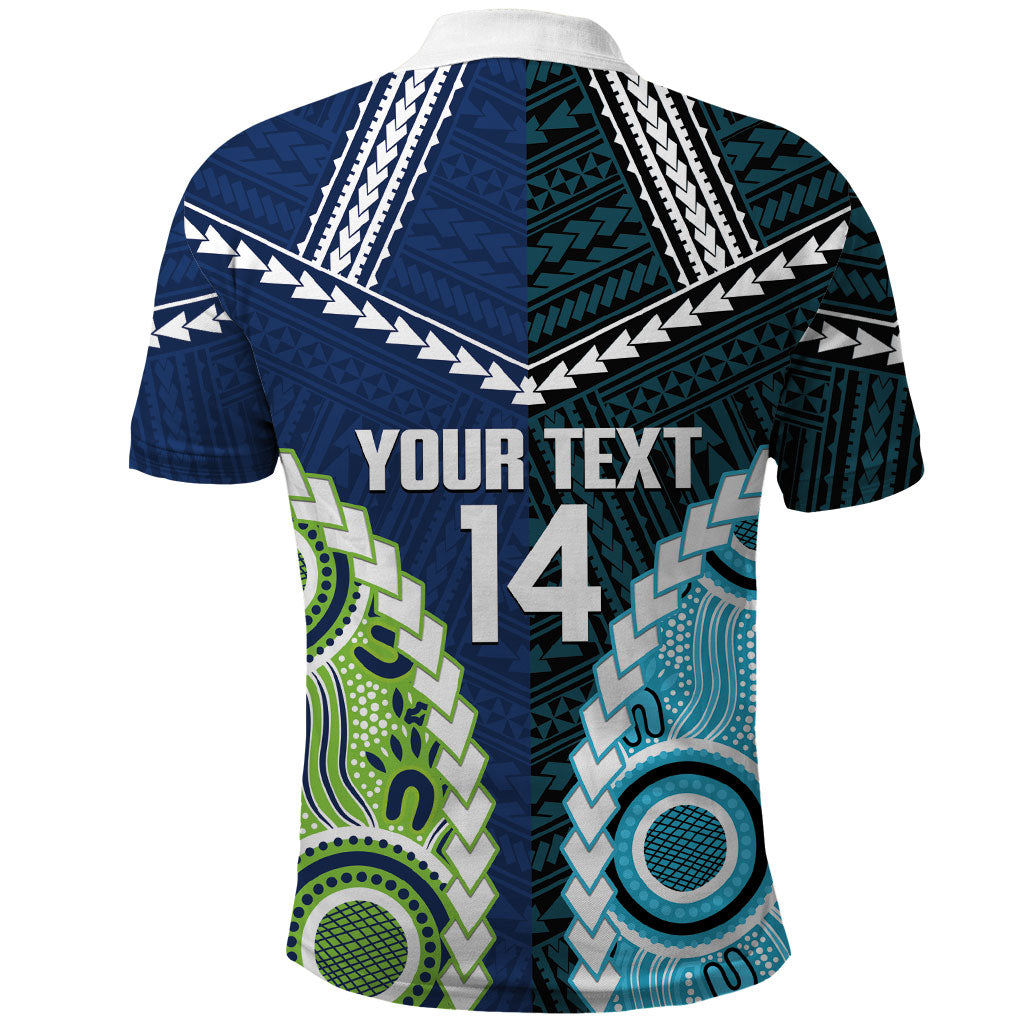 Custom Rugby Sharks and Raiders Polo Shirt 2026 Together Aboriginal Polynesian Pattern