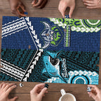 Rugby Sharks and Raiders Puzzle 2026 Together Aboriginal Polynesian Pattern