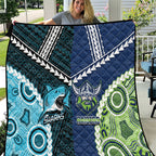 Rugby Sharks and Raiders Quilt 2026 Together Aboriginal Polynesian Pattern