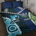 Rugby Sharks and Raiders Quilt Bed Set 2026 Together Aboriginal Polynesian Pattern