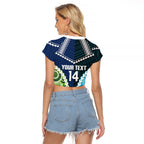Custom Rugby Sharks and Raiders Raglan Cropped T Shirt 2026 Together Aboriginal Polynesian Pattern