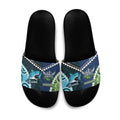 Rugby Sharks and Raiders Slide Sandals 2026 Together Aboriginal Polynesian Pattern