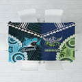 Rugby Sharks and Raiders Tablecloth 2026 Together Aboriginal Polynesian Pattern