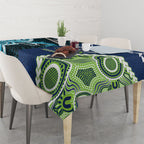 Rugby Sharks and Raiders Tablecloth 2026 Together Aboriginal Polynesian Pattern