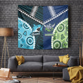 Rugby Sharks and Raiders Tapestry 2026 Together Aboriginal Polynesian Pattern