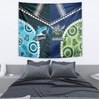 Rugby Sharks and Raiders Tapestry 2026 Together Aboriginal Polynesian Pattern