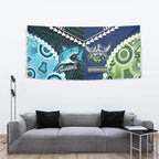 Rugby Sharks and Raiders Tapestry 2026 Together Aboriginal Polynesian Pattern