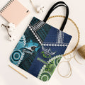 Rugby Sharks and Raiders Tote Bag 2026 Together Aboriginal Polynesian Pattern