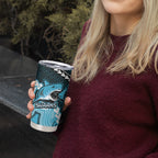 Custom Rugby Sharks and Raiders Tumbler Cup 2026 Together Aboriginal Polynesian Pattern