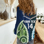 Custom Rugby Sharks and Raiders Women Casual Shirt 2026 Together Aboriginal Polynesian Pattern