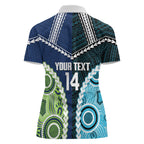 Custom Rugby Sharks and Raiders Women Polo Shirt 2026 Together Aboriginal Polynesian Pattern