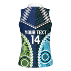 Custom Rugby Sharks and Raiders Women Sleeveless Polo Shirt 2026 Together Aboriginal Polynesian Pattern