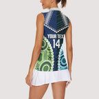Custom Rugby Sharks and Raiders Women Sleeveless Polo Shirt 2026 Together Aboriginal Polynesian Pattern