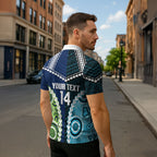 Custom Rugby Sharks and Raiders Zipper Polo Shirt 2026 Together Aboriginal Polynesian Pattern