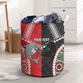 Custom Rugby Panthers and Dolphins Laundry Basket 2026 Together Aboriginal Polynesian Pattern