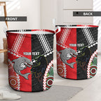 Custom Rugby Panthers and Dolphins Laundry Basket 2026 Together Aboriginal Polynesian Pattern