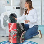 Custom Rugby Panthers and Dolphins Laundry Basket 2026 Together Aboriginal Polynesian Pattern