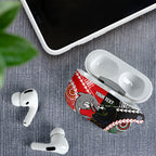 Custom Rugby Panthers and Dolphins AirPods Case 2026 Together Aboriginal Polynesian Pattern