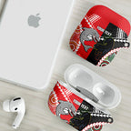 Custom Rugby Panthers and Dolphins AirPods Case 2026 Together Aboriginal Polynesian Pattern