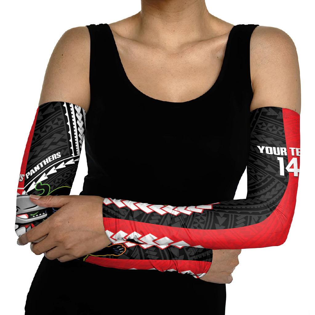 Custom Rugby Panthers and Dolphins Arm Sleeves 2026 Together Aboriginal Polynesian Pattern