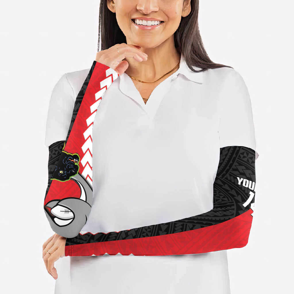 Custom Rugby Panthers and Dolphins Arm Sleeves 2026 Together Aboriginal Polynesian Pattern