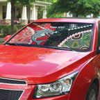 Custom Rugby Panthers and Dolphins Auto Sun Shade 2026 Together Aboriginal Polynesian Pattern