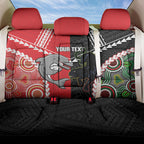 Custom Rugby Panthers and Dolphins Back Car Seat Cover 2026 Together Aboriginal Polynesian Pattern