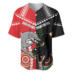 Custom Rugby Panthers and Dolphins Baseball Jersey 2026 Together Aboriginal Polynesian Pattern