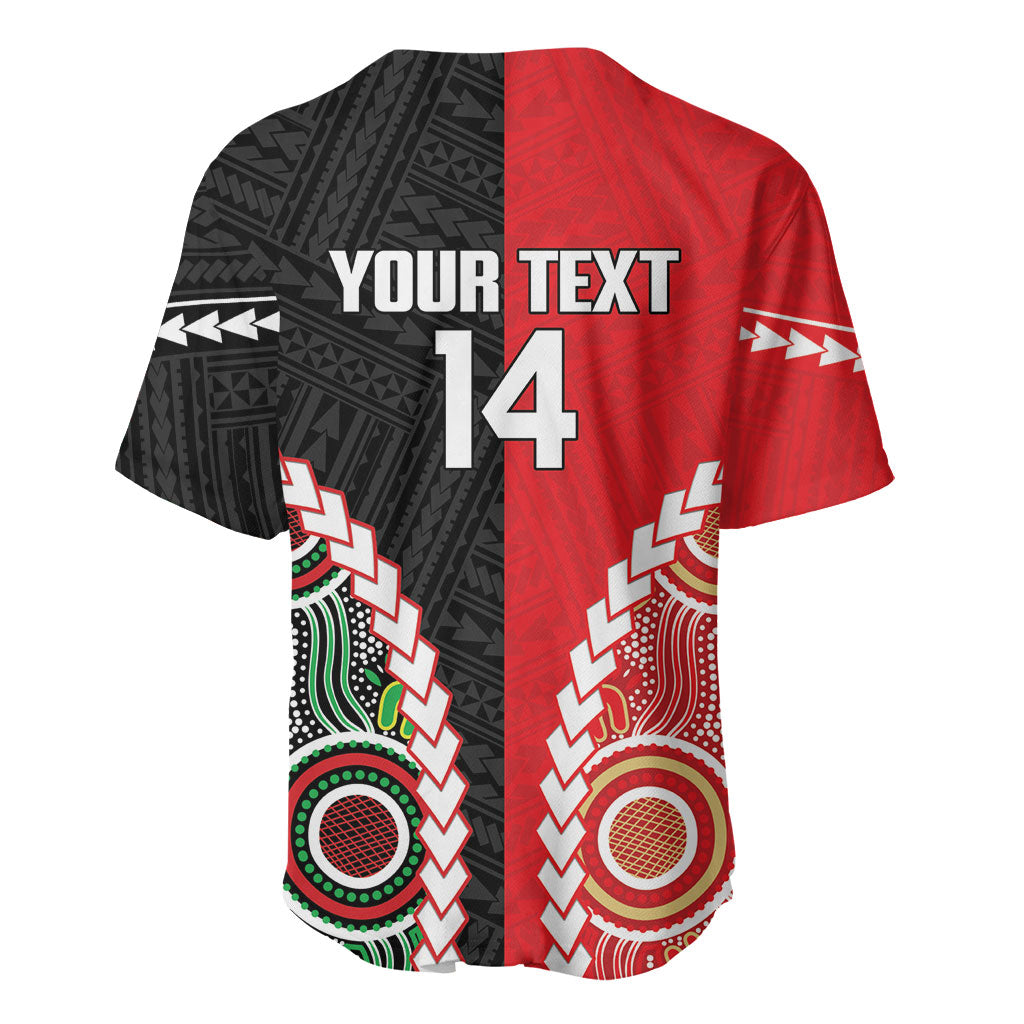 Custom Rugby Panthers and Dolphins Baseball Jersey 2026 Together Aboriginal Polynesian Pattern