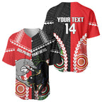 Custom Rugby Panthers and Dolphins Baseball Jersey 2026 Together Aboriginal Polynesian Pattern