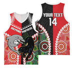 Custom Rugby Panthers and Dolphins Basketball Jersey 2026 Together Aboriginal Polynesian Pattern