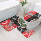 Custom Rugby Panthers and Dolphins Bathroom Set 2026 Together Aboriginal Polynesian Pattern