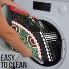 Custom Rugby Panthers and Dolphins Bathroom Set 2026 Together Aboriginal Polynesian Pattern