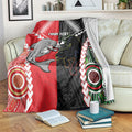 Custom Rugby Panthers and Dolphins Blanket 2026 Together Aboriginal Polynesian Pattern