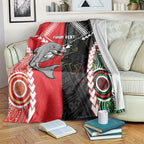 Custom Rugby Panthers and Dolphins Blanket 2026 Together Aboriginal Polynesian Pattern