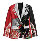 Custom Rugby Panthers and Dolphins Blazer 2026 Together Aboriginal Polynesian Pattern