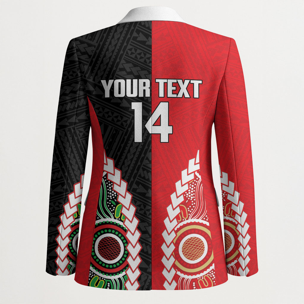 Custom Rugby Panthers and Dolphins Blazer 2026 Together Aboriginal Polynesian Pattern