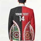 Custom Rugby Panthers and Dolphins Blazer 2026 Together Aboriginal Polynesian Pattern