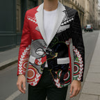 Custom Rugby Panthers and Dolphins Blazer 2026 Together Aboriginal Polynesian Pattern