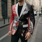 Custom Rugby Panthers and Dolphins Blazer 2026 Together Aboriginal Polynesian Pattern