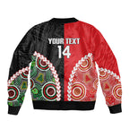 Custom Rugby Panthers and Dolphins Bomber Jacket 2026 Together Aboriginal Polynesian Pattern