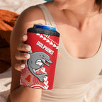 Custom Rugby Panthers and Dolphins 4 in 1 Can Cooler Tumbler 2026 Together Aboriginal Polynesian Pattern
