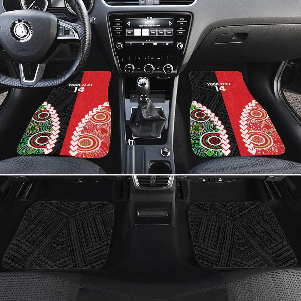 Custom Rugby Panthers and Dolphins Car Mats 2026 Together Aboriginal Polynesian Pattern