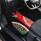 Custom Rugby Panthers and Dolphins Car Mats 2026 Together Aboriginal Polynesian Pattern