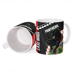 Custom Rugby Panthers and Dolphins Ceramic Mug 2026 Together Aboriginal Polynesian Pattern