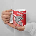 Custom Rugby Panthers and Dolphins Ceramic Mug 2026 Together Aboriginal Polynesian Pattern